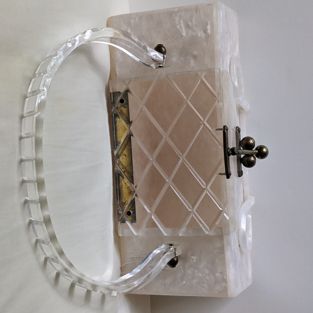 Rare Vintage Lucite Marbelized Purse - Picture 3 of 9